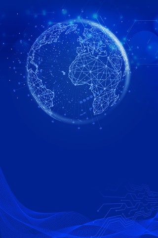 蓝色科技感纹理地球光效地球日海报背景世界地球日